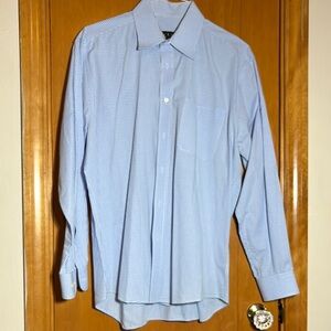 Men's Blue Checkered Shirt Nicole Miller Size Large
